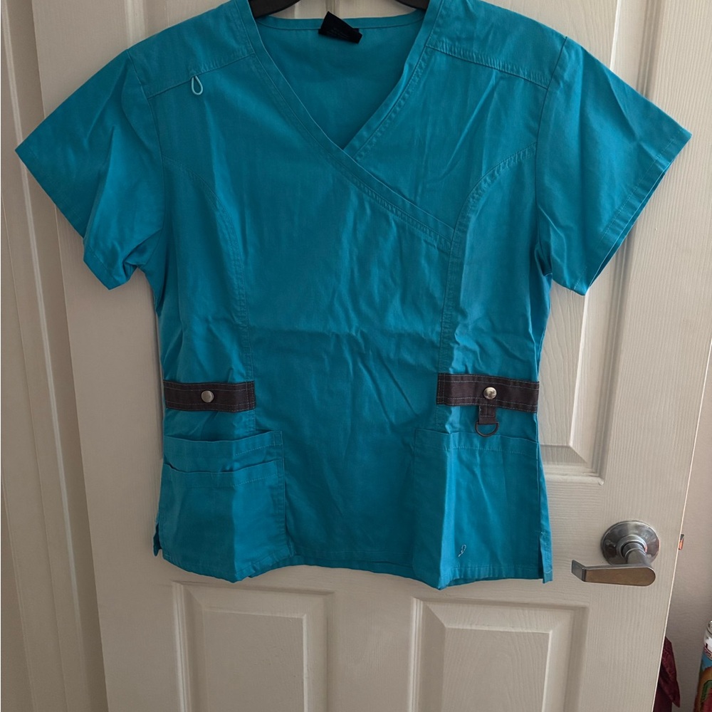 Teal V-Neck Women's Top
